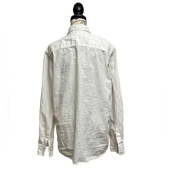 INDICODE INGlobe White Linen Blend Mens Shirts XL beach Preppy Modest Mature - Picture 3 of 7